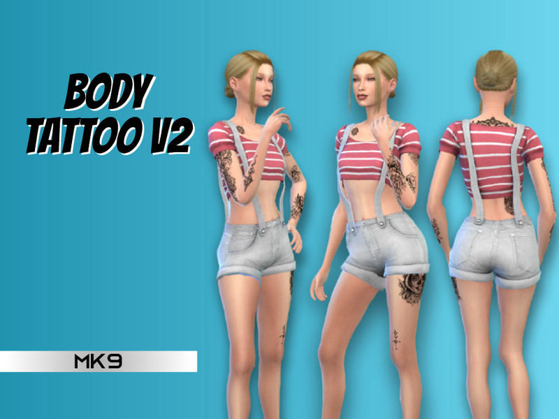 Sims 4 Body Tattoo V2 by MatheusKR9