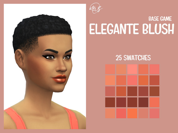 Sims 4 — Elegante Blush by juicyc — A simple, elegant blush with a bit of highlighter.