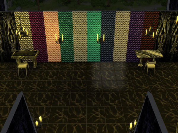 Sims 4 — Diamond Eye 1 by Decaysha — 10 swatches of art deco seamless wallpaper by Decaysha.