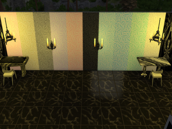 Sims 4 — Iced Angel 1 by Decaysha — 10 seamless intricate glass style walls by Decaysha. 