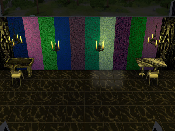 Sims 4 — Iced Angel 2 by Decaysha — 10 seamless intricate glass style walls by Decaysha.