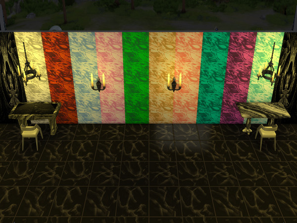 Sims 4 — Liquid Metal 2 by Decaysha — 10 seamless liquid metal walls by Decaysha.