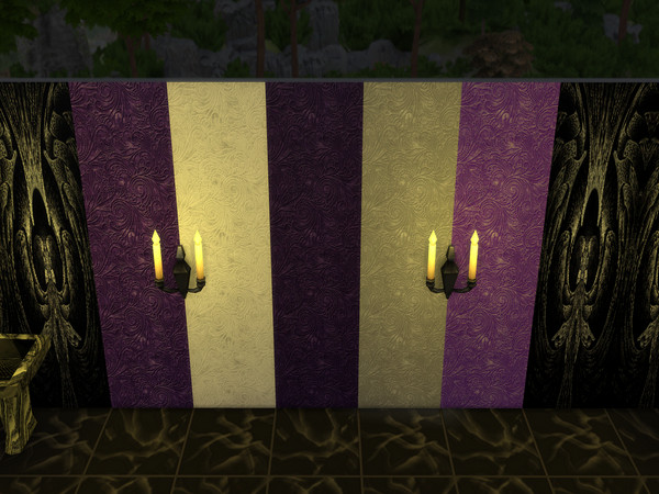 Sims 4 — Metal Mania 3 by Decaysha — 5 seamless intricate metal walls by Decaysha. 