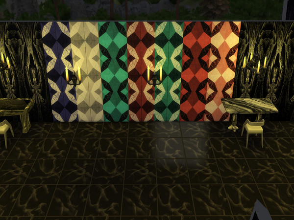 Sims 4 — Wild Tiled 3 by Decaysha — 7 seamless large tile walls by Decaysha. 