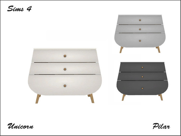 Sims 4 — Arcane Illusions Unicorn Commode by Pilar — Arcane Illusions Unicorn Commode