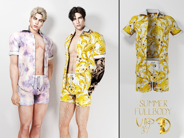 Sims 4 — [PATREON] (Early Access) Summer Fullbody VIP37 by Daph's — 8 Swatches Compatible with HQ mod Works with all of