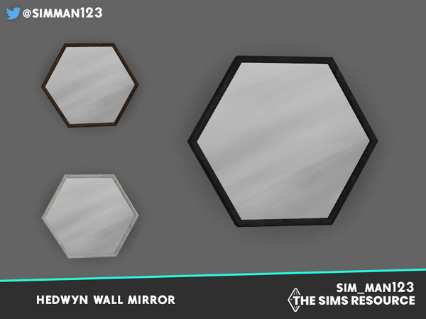 Sims 4 — Hedwyn Wall Mirror by sim_man123 — A modern hexagon-shaped wall mirror.