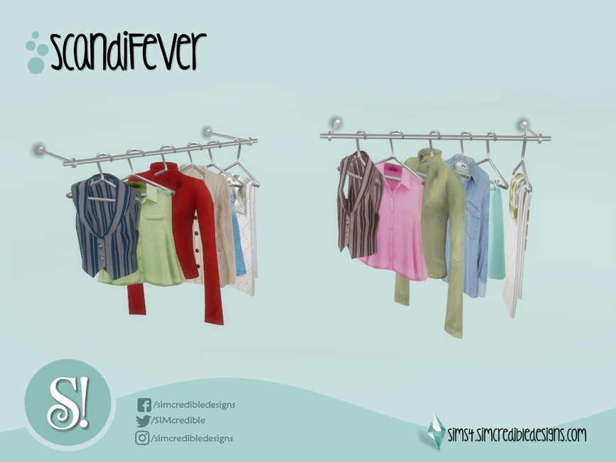 The Sims Resource ScandiFever hanging clothes