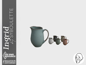 Sims 4 — Ingrid - Carafe by Syboubou — This is a simple carafe made with painted ceramic.
