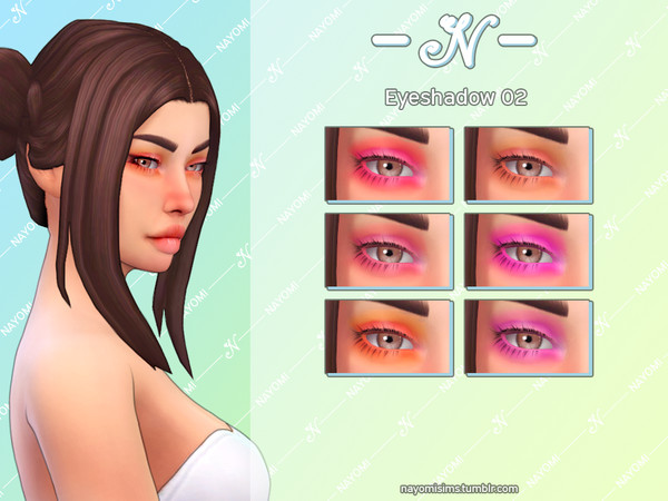 Sims 4 — NayomiSims - Eyeshadow 02 by NayomiSims — Comes in 6 different colors. INFO Custom thumbnail For male/