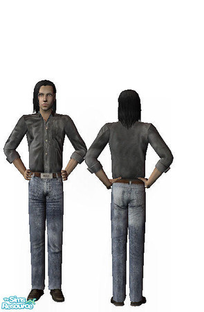 Sims 2 — black shirt by mereltje — none