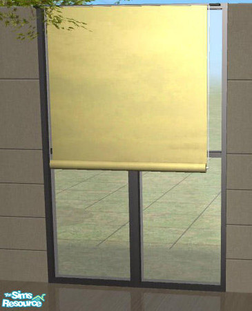 Sims 2 — My Man Bedroom Curtain by openhousejack — a parchment style roll curtain blind