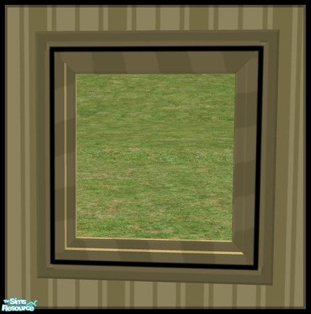 Sims 2 — NK PI Square Mirrors - Yellow by MoMama — A Yellow mirror so your Sims can see themselves clearly.
