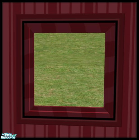 Sims 2 — NK PI Square Mirrors - Red by MoMama — A Red mirror so your Sims can see themselves clearly.