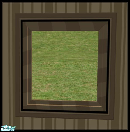 Sims 2 — NK PI Square Mirrors - Brown by MoMama — A brown mirror so your Sims can see themselves clearly.