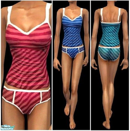 Sims 2 — JPtfundies3 by juttaponath — Stripey undies for teens. No mesh or expansion pack required.