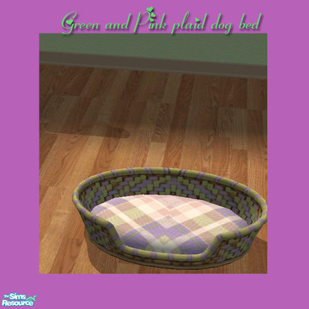 Sims 2 — Plaid Pet Beds - Purple and Green by jmm8220 — 