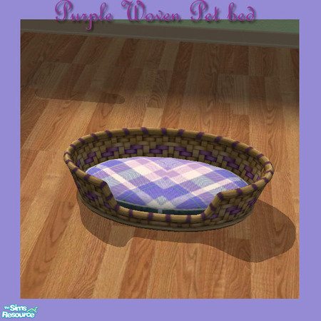 Sims 2 — Plaid Pet Beds -  by jmm8220 — Here is purple color pet bed.