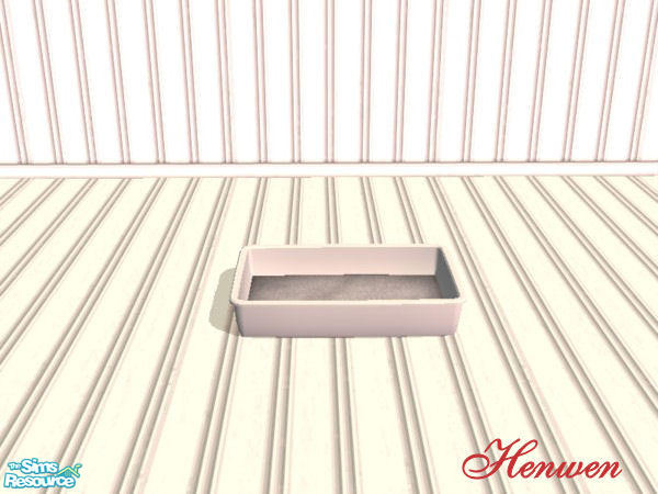Sims 2 — Mention Kitty Litter Box White by Henwen — This is the file for the WHITE kitty litter box.