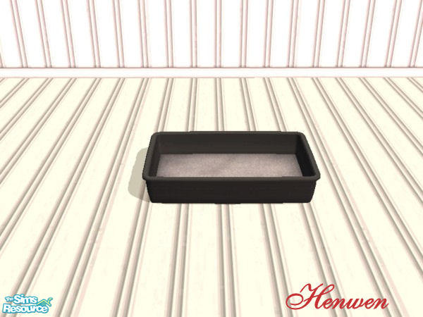 Sims 2 — Mention Kitty Litter Box Black by Henwen — This is the file for the BLACK kitty litter box.