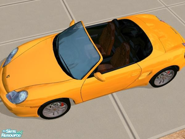 Sims 2 — Electric Orange Slice Porsche Boxster S by Agent420 — A really nice Electric Orange Slice Porsche Boxster S with