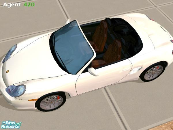 Sims 2 — Off White Porsche Boxster S w Brown Seat by Agent420 — A really nice Off-White Porsche Boxster S with a set of