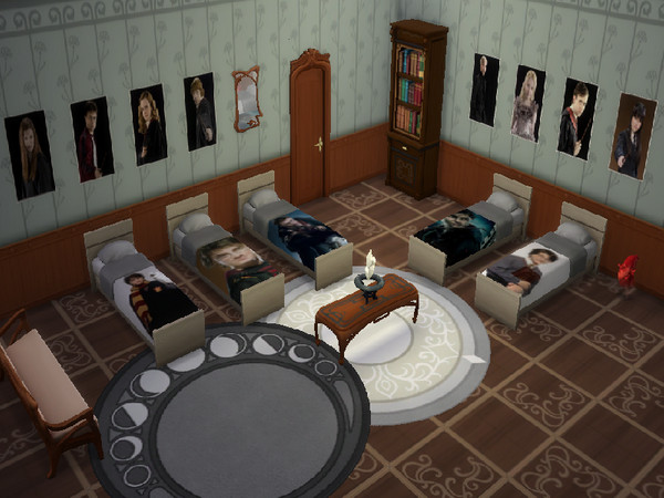 Sims 4 — First Set Harry Potter by julimo2 — The First Set Harry Potter Includes : - 5 Beds Harry Potter - 5 Beds