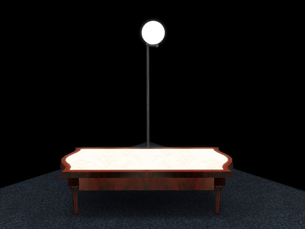 Sims 4 — Classic Coffee Table by Bodaccia — Wooden coffee Table with marble top inlay. 