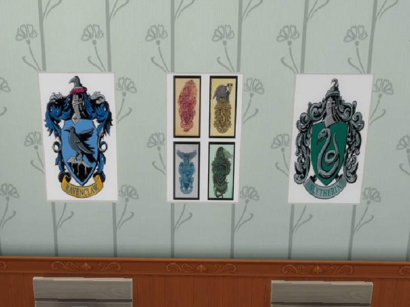 Sims 4 Paintings Coats of Arms Harry Potter by julimo2