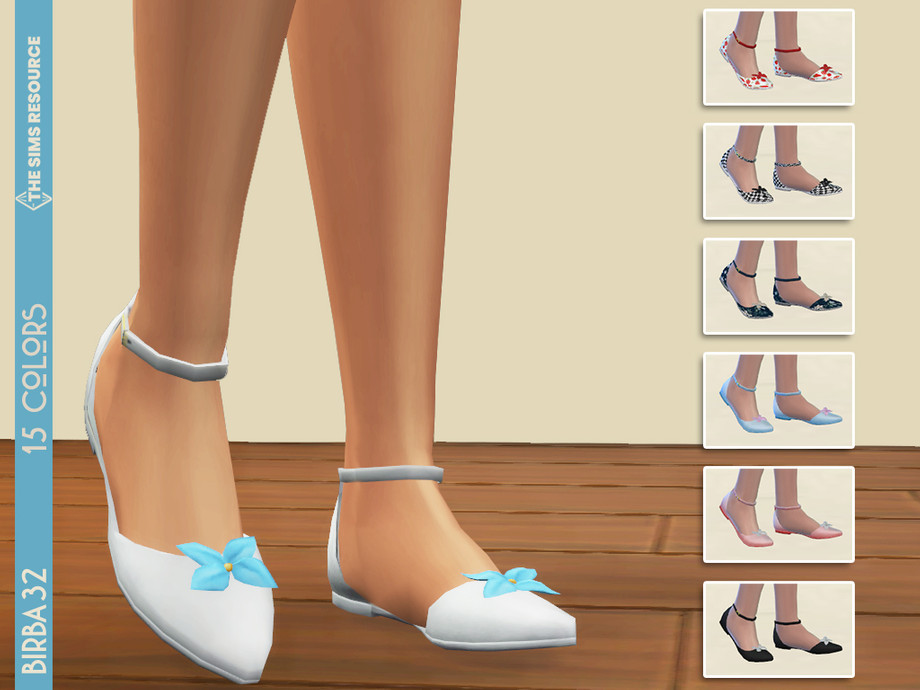 The Sims Resource - Ballerina shoes with bow