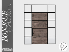 Sims 4 — Bonjour - Industrial steel frame front door by Syboubou — This door available in medium height will suit your