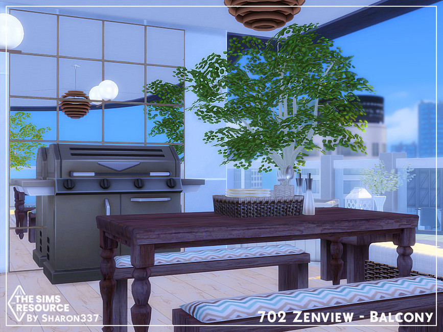 The Sims Resource 702 Zenview Balcony TSR CC Only