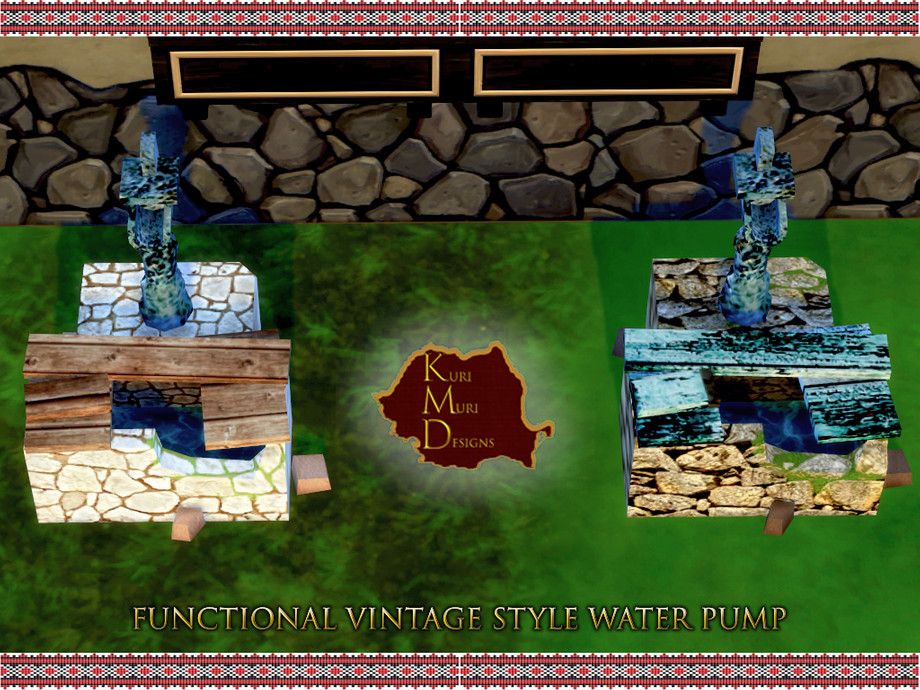 The Sims Resource Functional Vintage Style Water Pump