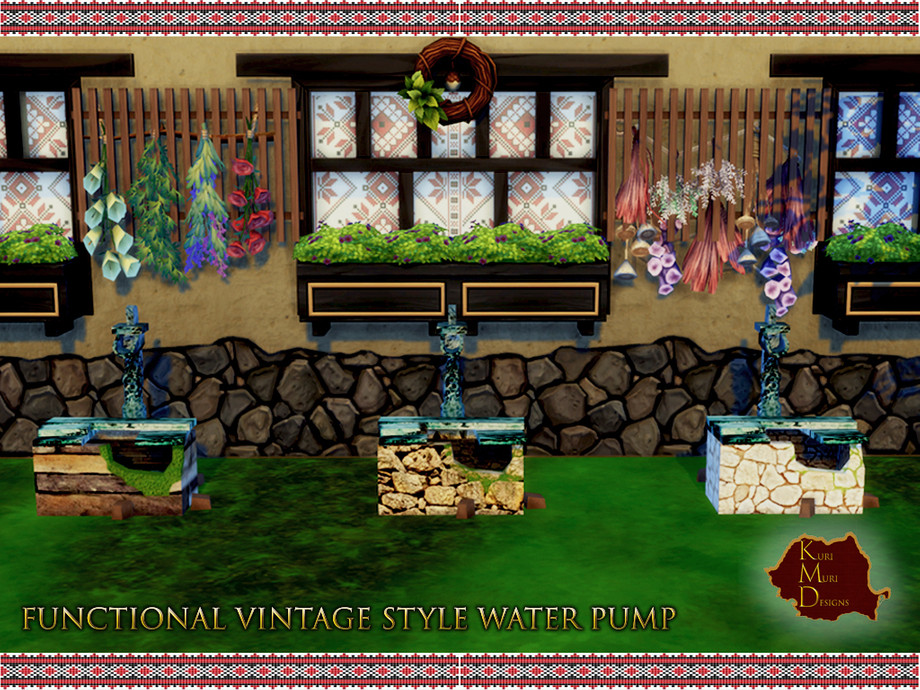 The Sims Resource Functional Vintage Style Water Pump