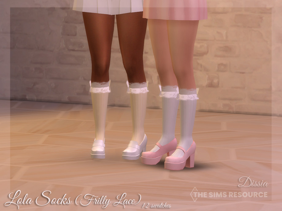 The Sims Resource - Lola Socks with Lace