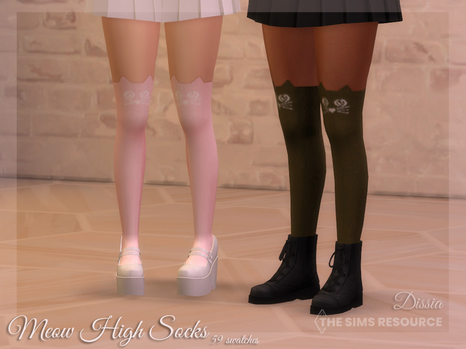 The Sims Resource - Meow High Socks
