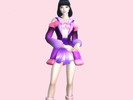 Sims 4 — Sailor Collar Dress by Chikura — A cute pink and purple dress with a cute lil bow!! Original mesh by me