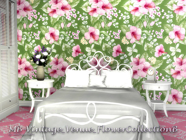 Sims 4 — MB-Vintage_Venue_FlowerCollectionB by matomibotaki — MB-Vintage_Venue_FlowerCollectionB romantic floral