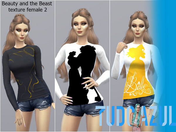 Sims 4 — Beauty and the Beast texture female 2 by tudo_azul — need base game for texture to work