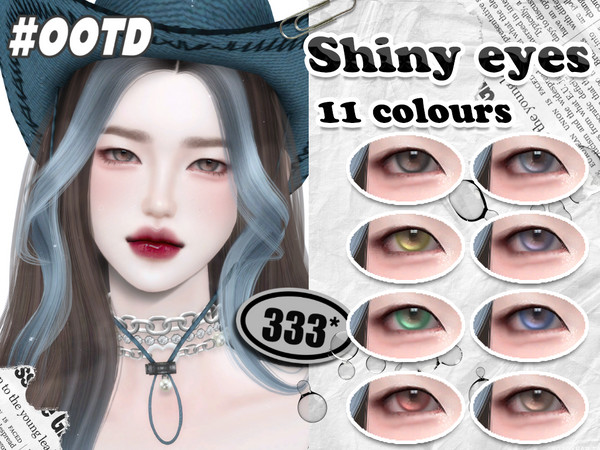 Sims 4 — [333]Shiny eyes by asan333 — HQ mod compatible custom thumbnail Reuploading to any forum or website is not