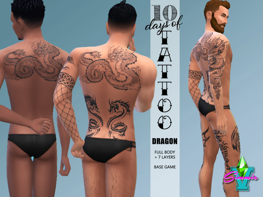 The Sims Resource - Dragon Tattoos