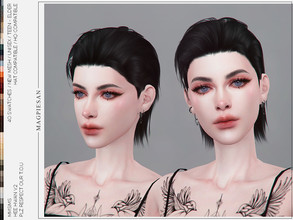 Sims 4 — Hee Hwan Hair v2 by magpiesan — Short haircuts in 40 colors for Unisex. HQ compatible and hat chops included.