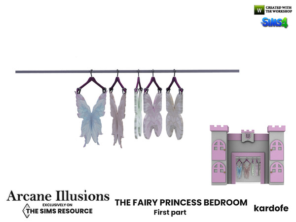 Sims 4 — Arcane Illusions_The fairy princess bedroom_Fairy wing by kardofe — Fairy wings hung on hangers, to put inside