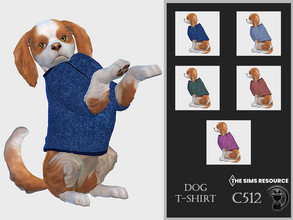 Sims 4 — Dog T-shirt C512 by turksimmer — 5 Swatches Compatible with HQ mod Works with all of skins Custom Thumbnail All