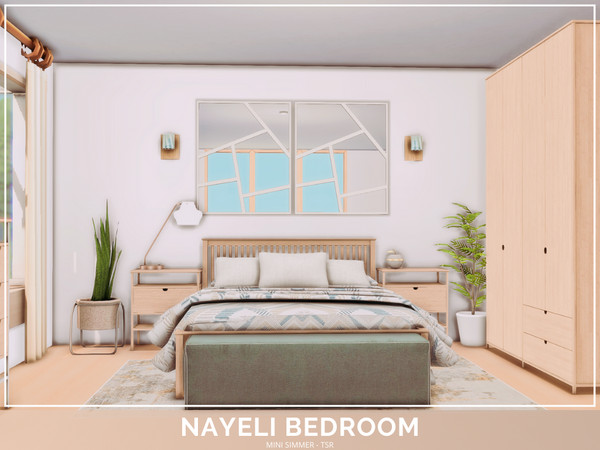 Sims 4 — Nayeli Bedroom (TSR CC) by Mini_Simmer — Room type: Bedroom Size: 5x5 Price: $9,997 Wall Height: Short