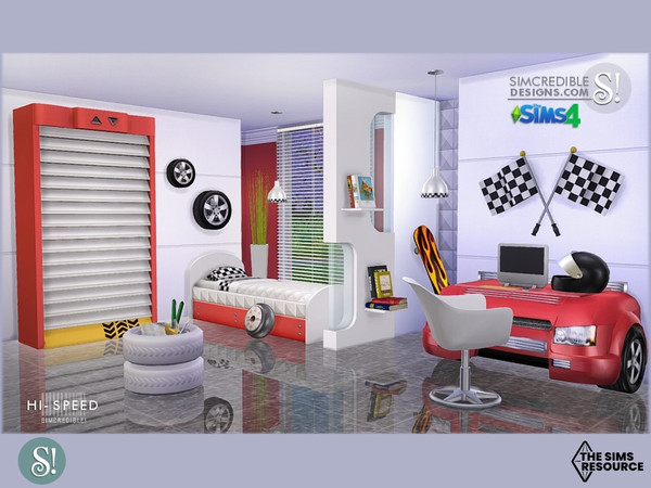 Sims 4 — Hi-speed [web transfer] by SIMcredible! — Bringing for your little pilot sims a cute set. Now, you can build a