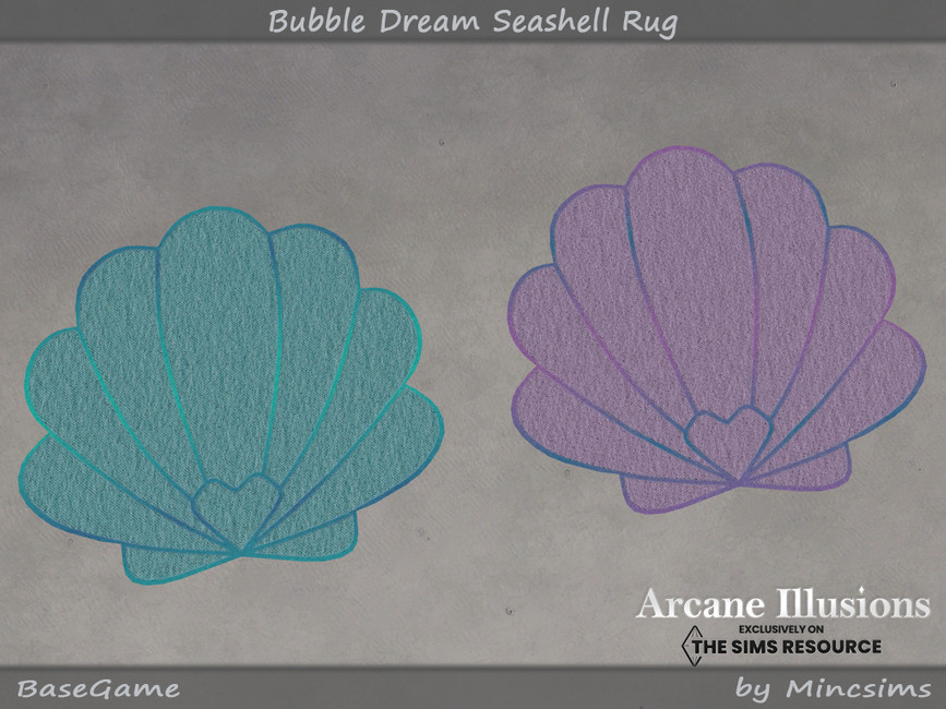The Sims Resource - Arcane Illusions - BubbleDream Seashell Rug