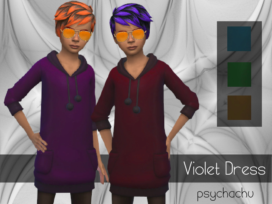 The Sims Resource - Violet Dress (Child)