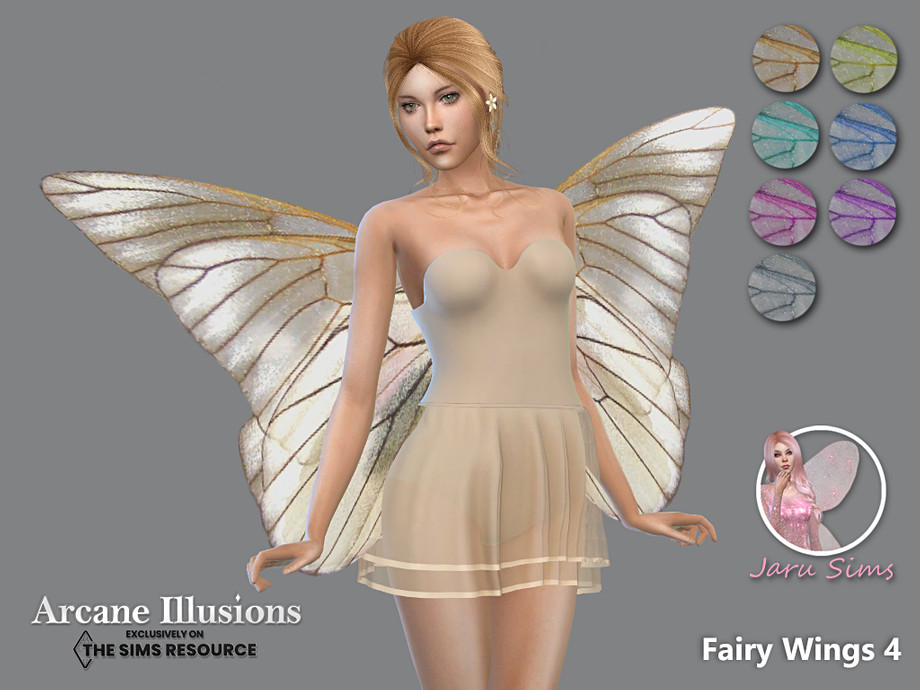 Sims 4 - Arcane Illusions - Fairy Wings 4 by Jaru_Sims - New Mesh HQ mod .....