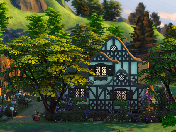 Sims 4 — Norman Cottage no cc by sgK452 — No CC This house can be played with 2 packs: base game and Cottage Living.for